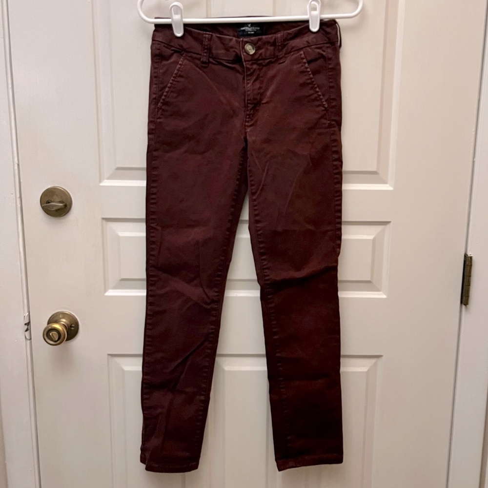 American Eagle Maroon dress pants, size 2, short.